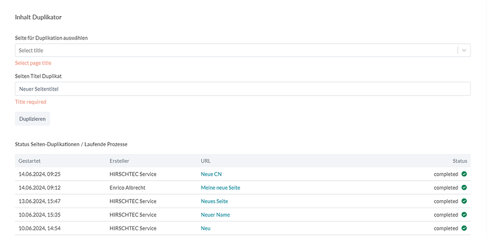 Content Duplicator Screenshot