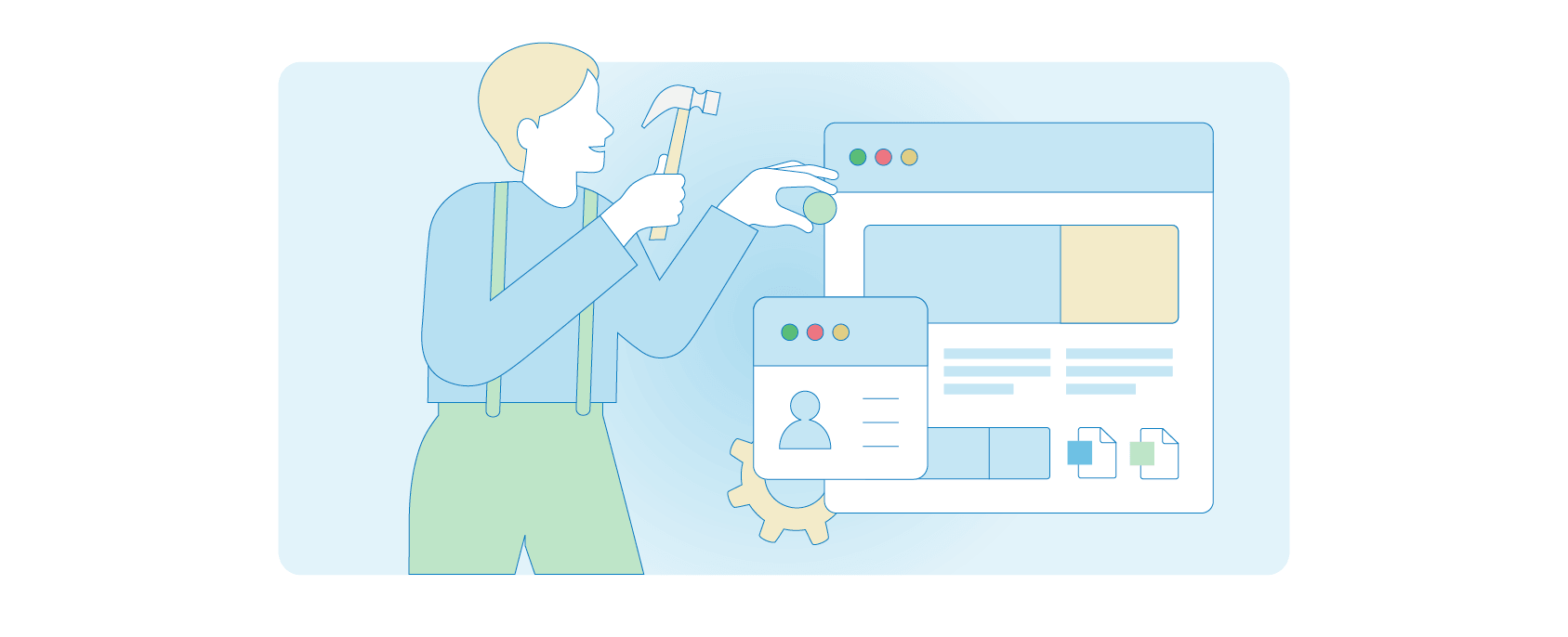 Grafik zu den Themen Digitale Identität für Frontline-Worker Grafik zu den Themen Digitale Identität für Frontline-Worker