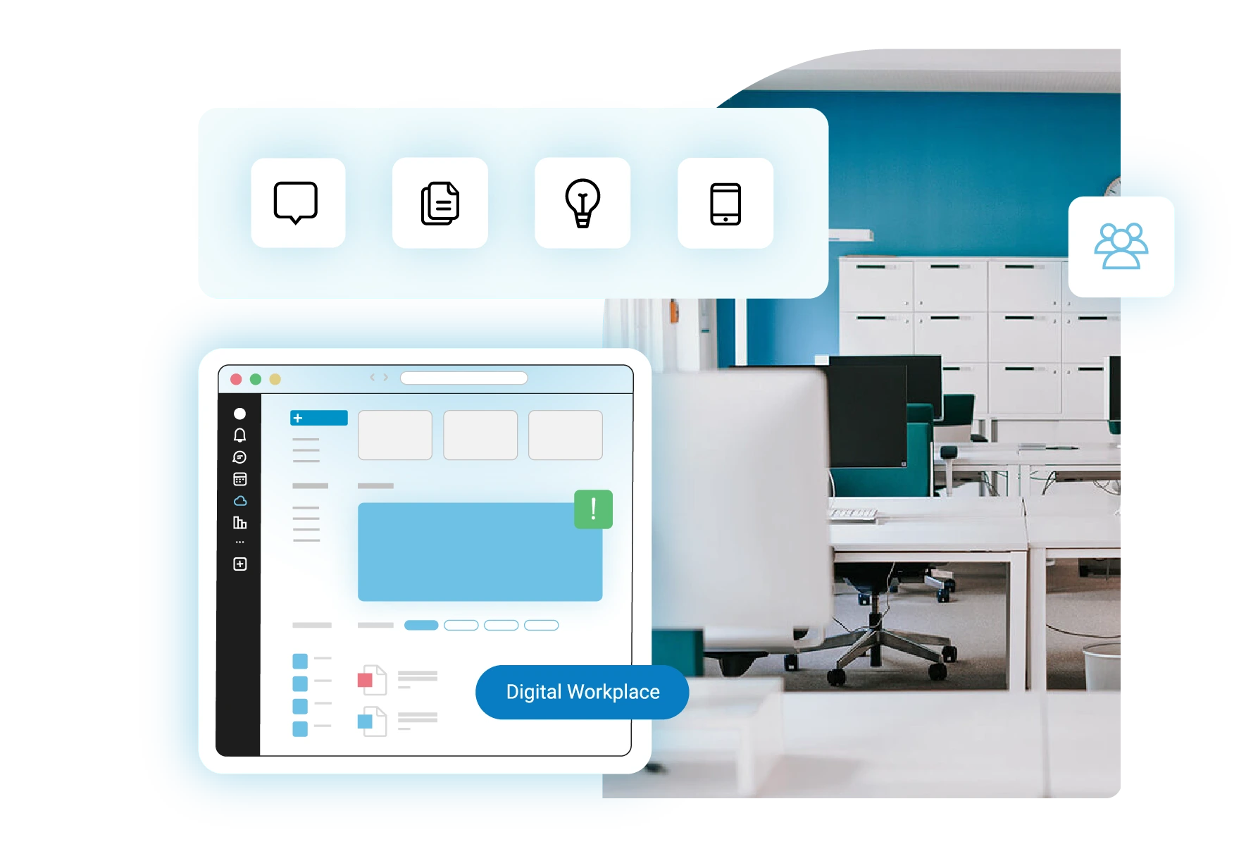 Grafik zum Handlungsfeld Zusammenarbeit