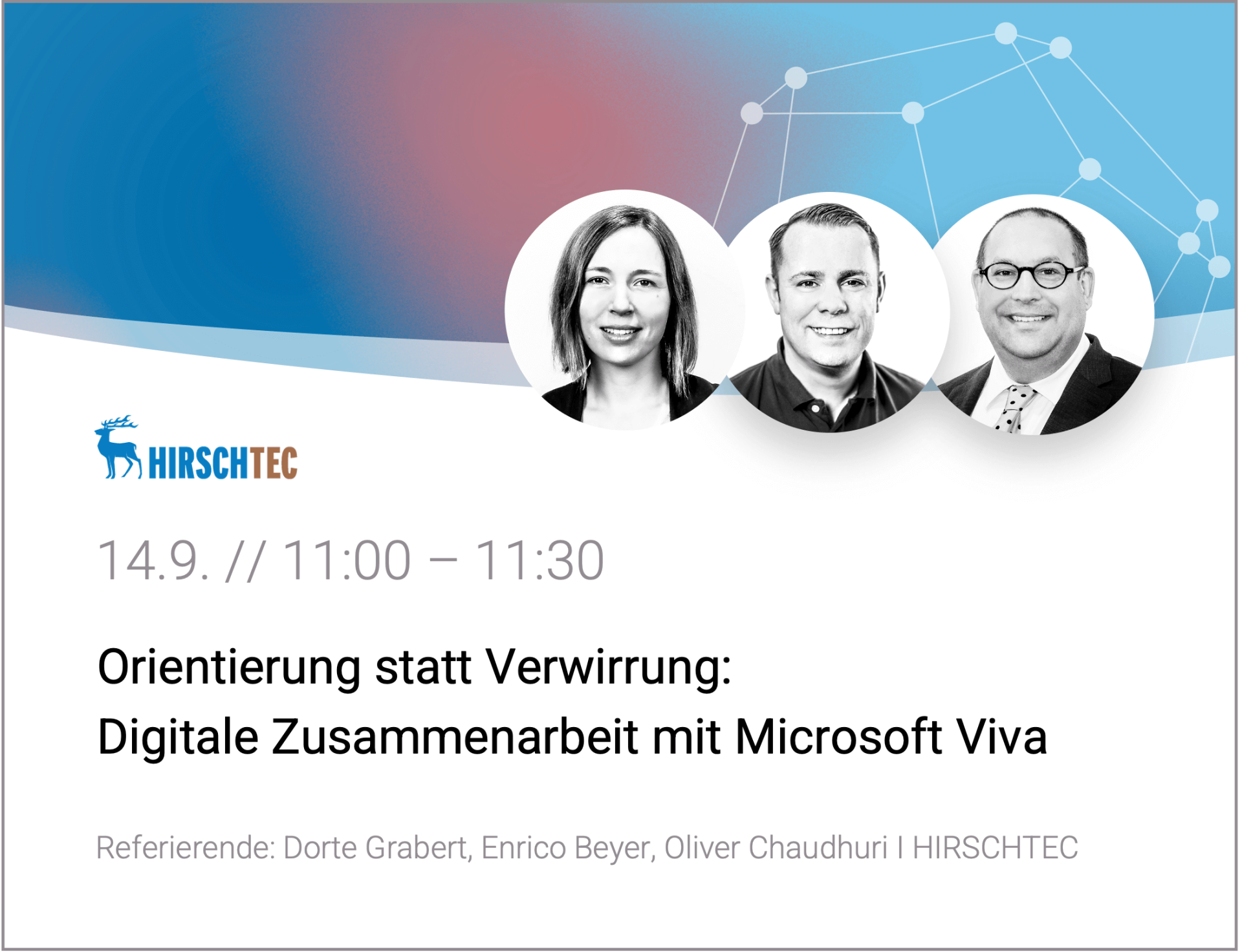 HIRSCHTEC Webinar zu Microsoft Viva